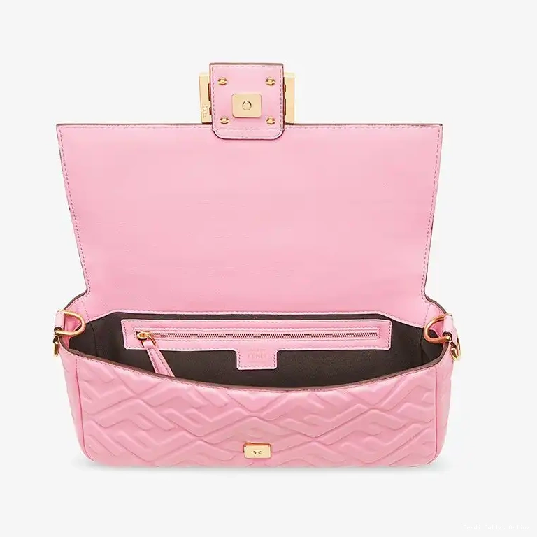 Affordable In Bag Medium Nappa Leather Motif Baguette Fendi Pink FF 0510